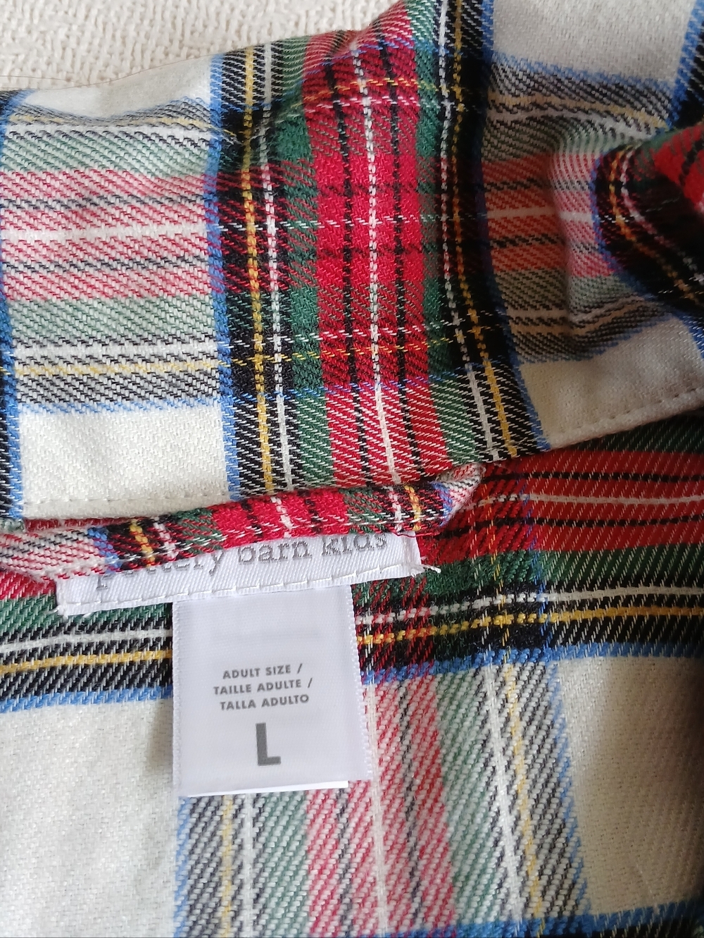 pottery barn ♡ plaid pajama sleep set holiday large cabin festival tartan - Picture 6 of 13